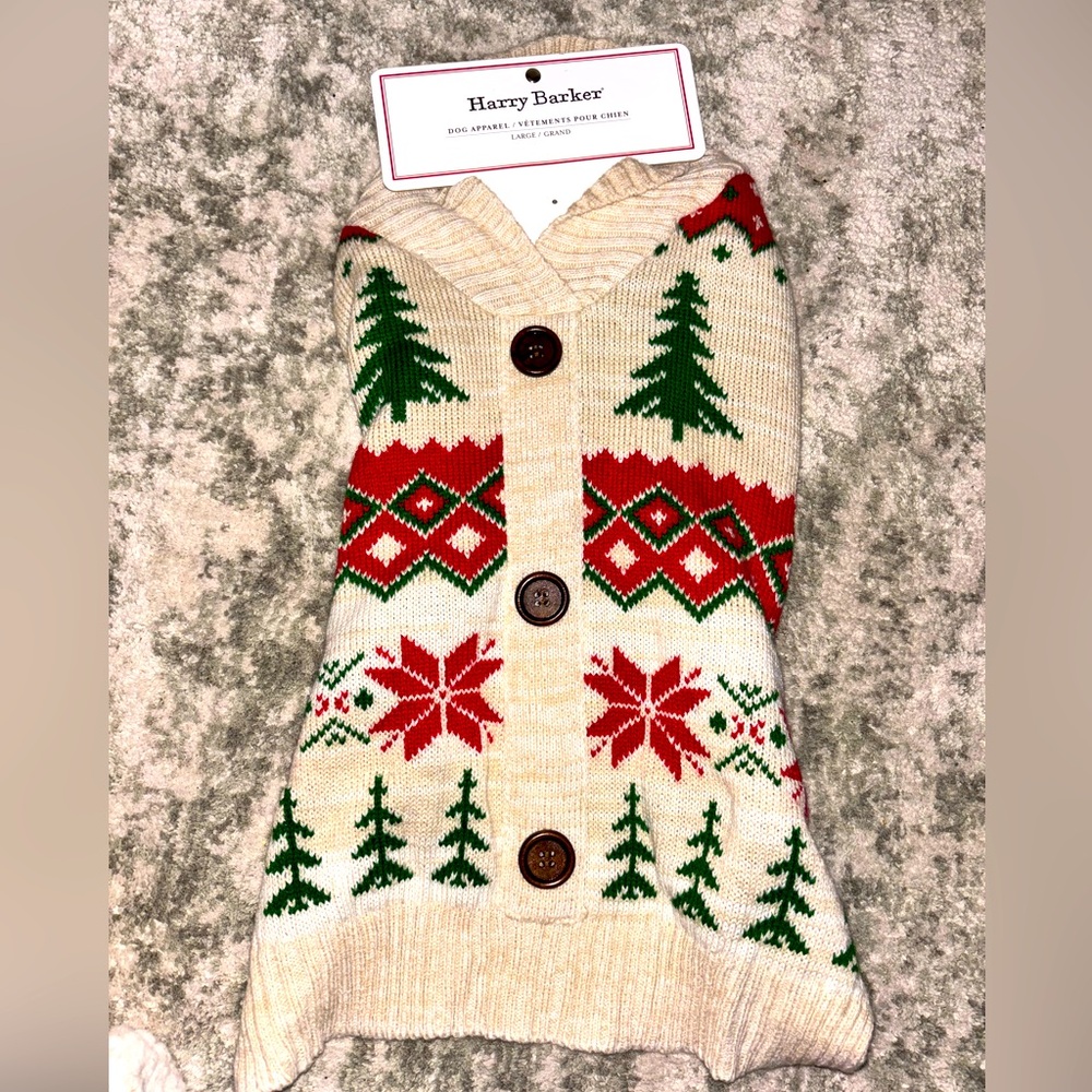 NWT Harry Barker Christmas dog sweater size M